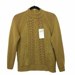 Tami Vintage Wool Suede Leather Sweater